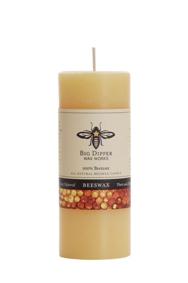 beeswax pillar 2 x 4.75 NATURAL BD