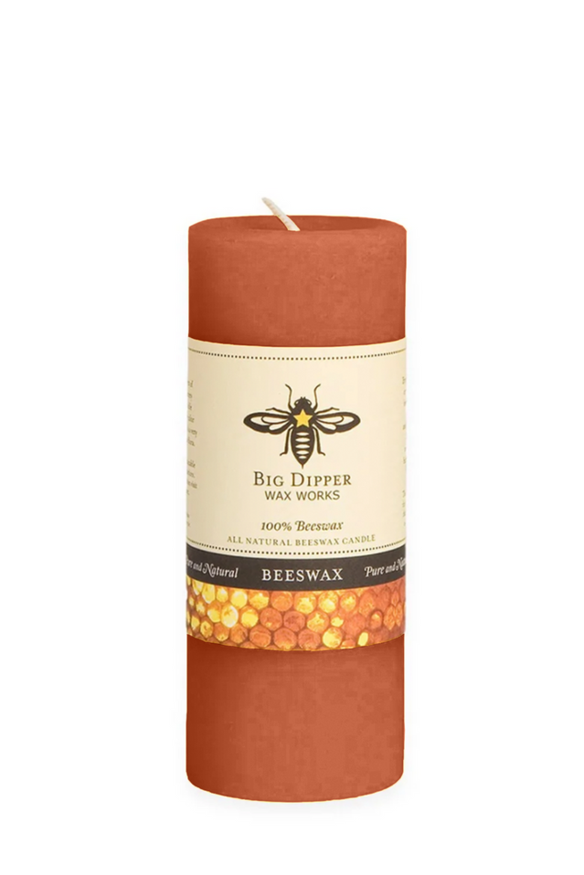 beeswax pillar 2 x 4.75 PUMPKIN BD