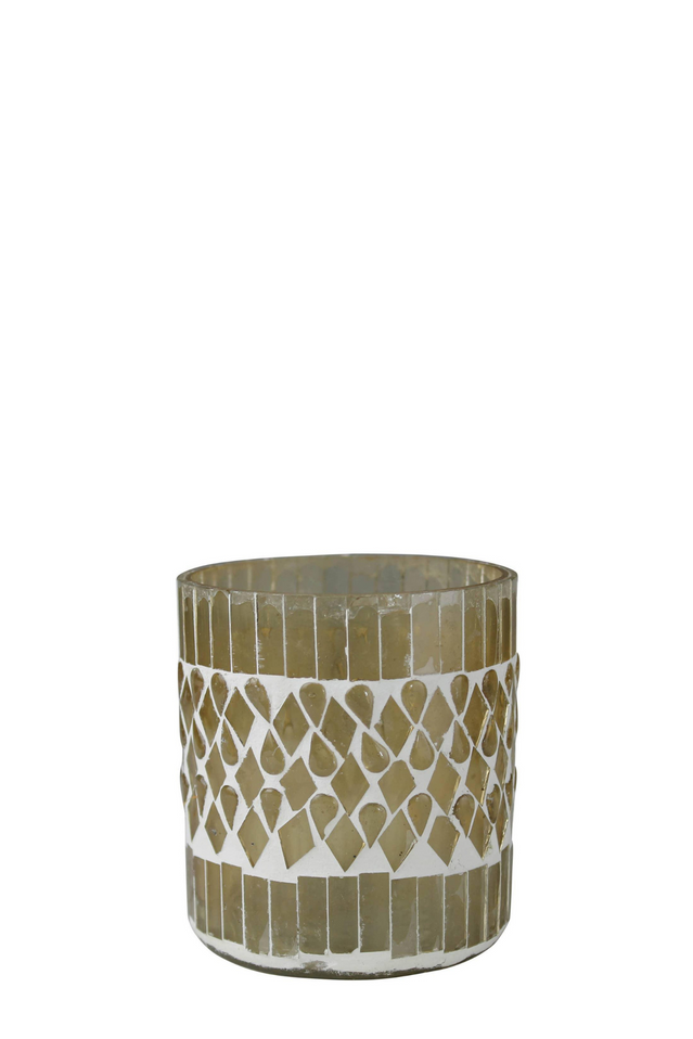 candle holder MOSAIC AMBER