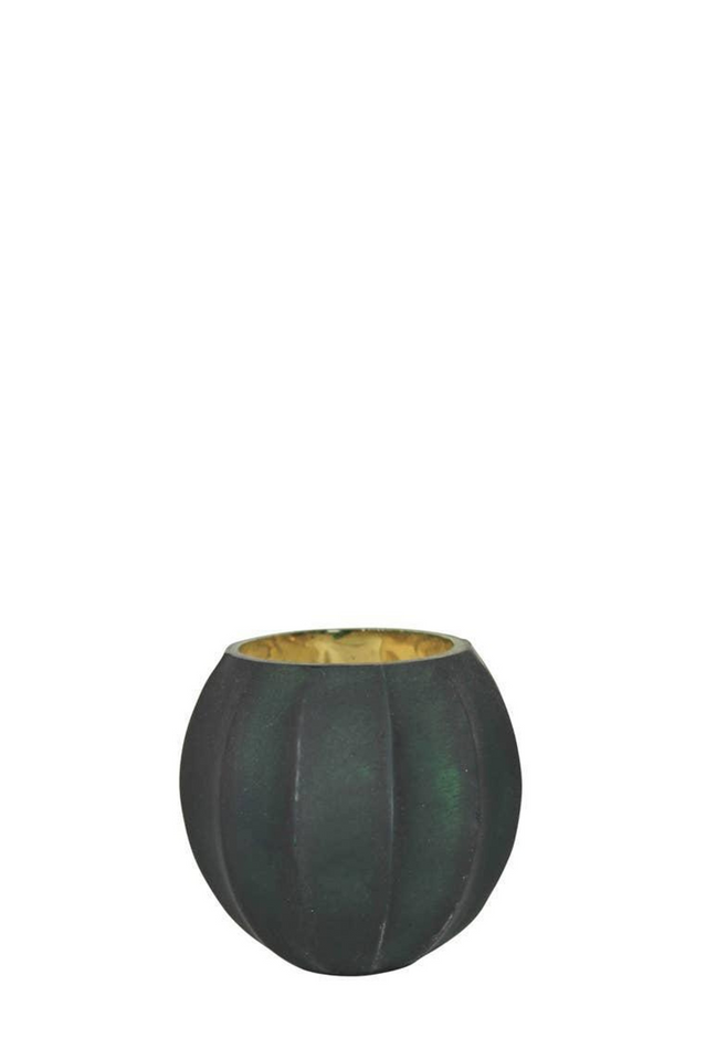 candle holder DK GREEN GLASS