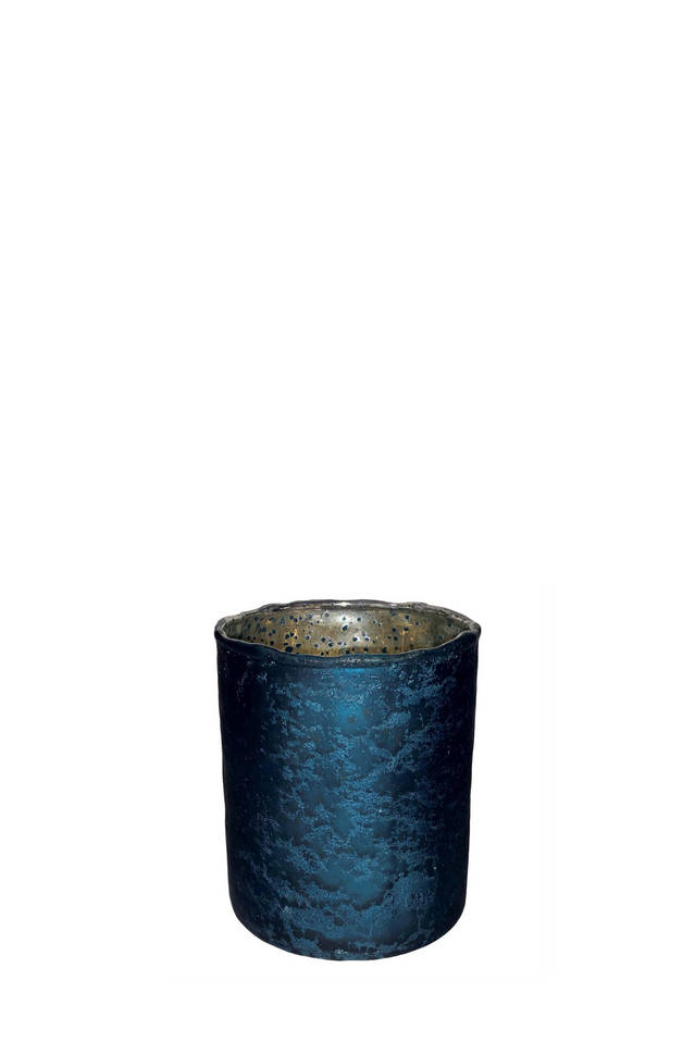 candle holder BLUE GLASS
