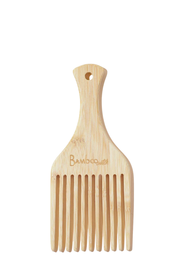 wide tooth hair pick BAMBOO