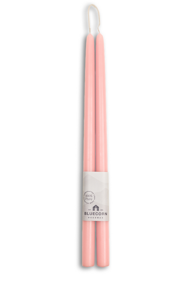 beeswax tapers 16" DUSTY ROSE