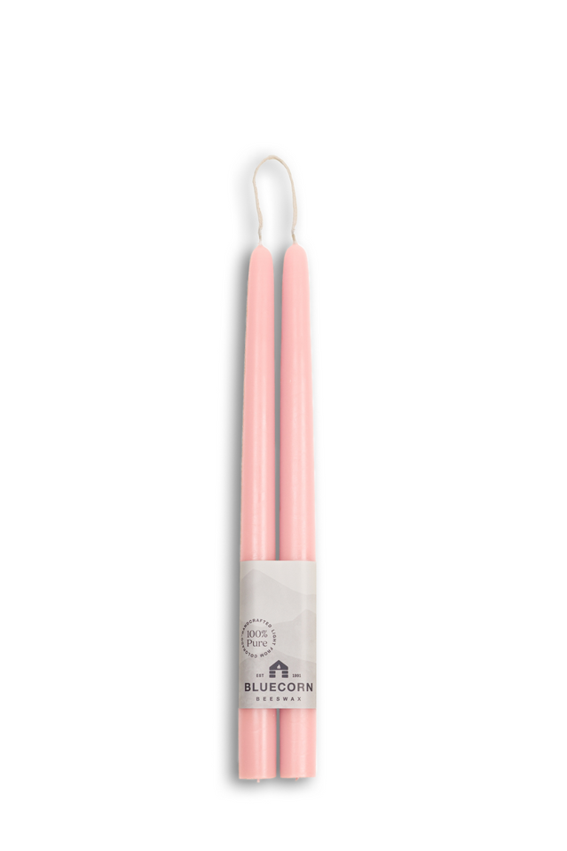 beeswax tapers 12" DUSTY ROSE