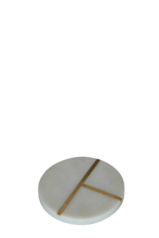 candle tray MARBLE & BRASS