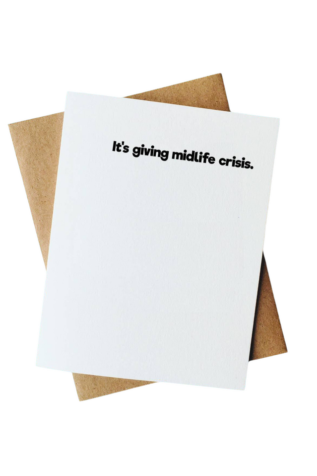 top hat card MIDLIFE CRISIS