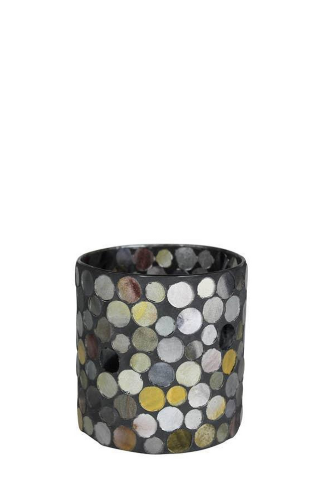 candle holder MOSAIC MIRRORED CIRCLES