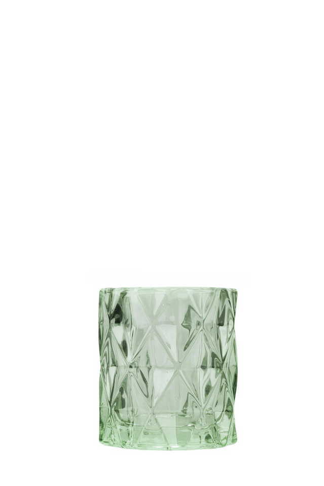 candle holder MULTIFACETED MINT GREEN
