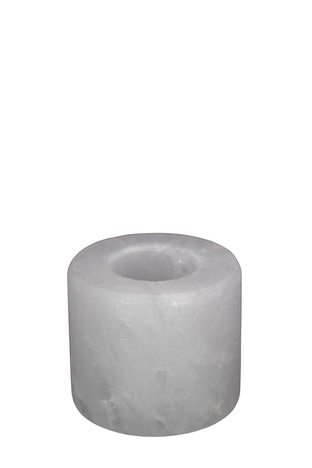 himalayan salt tea light holder CYLINDER WHITE