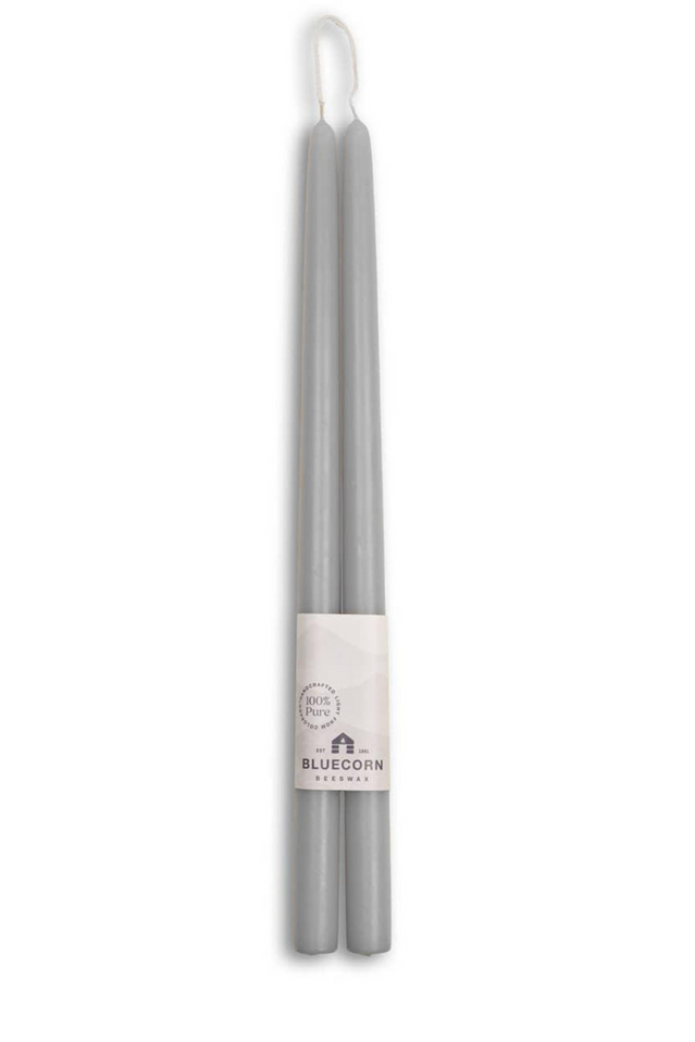 beeswax tapers 16" DOVE GRAY