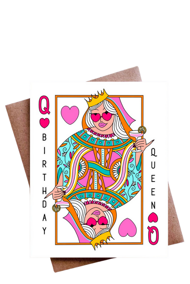 top hat card BIRTHDAY QUEEN