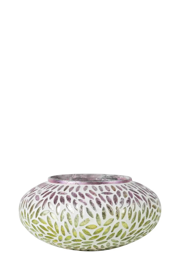 candle holder CHAMAKANA GREEN & PINK