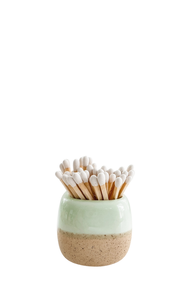 ceramic match holder GREEN
