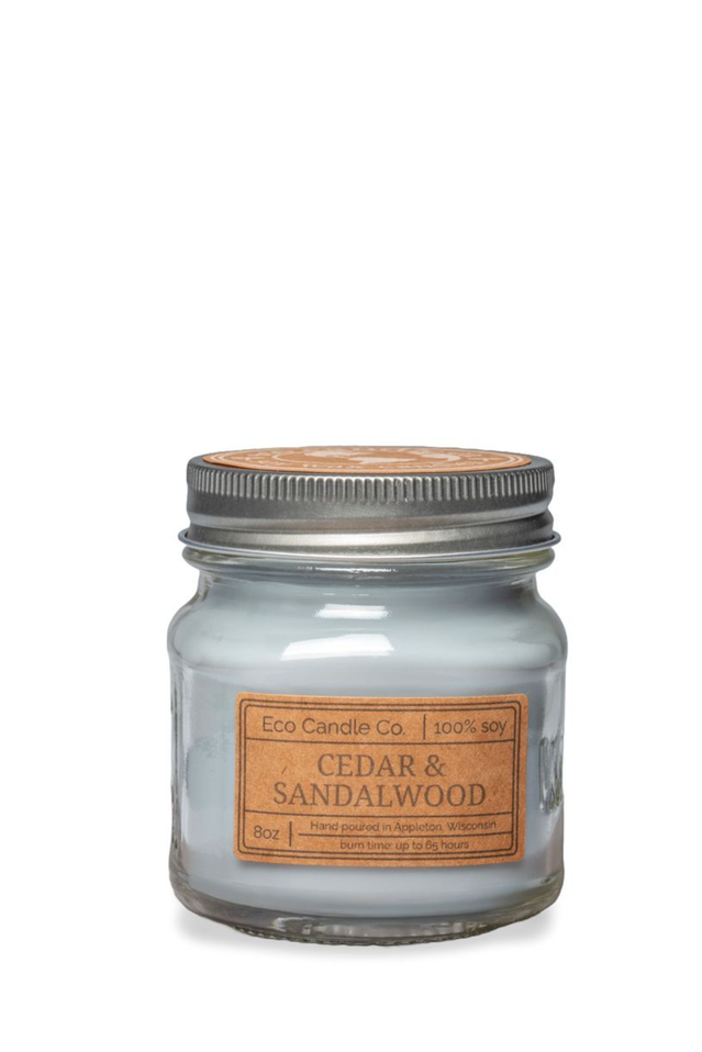 8oz mason CEDAR & SANDALWOOD
