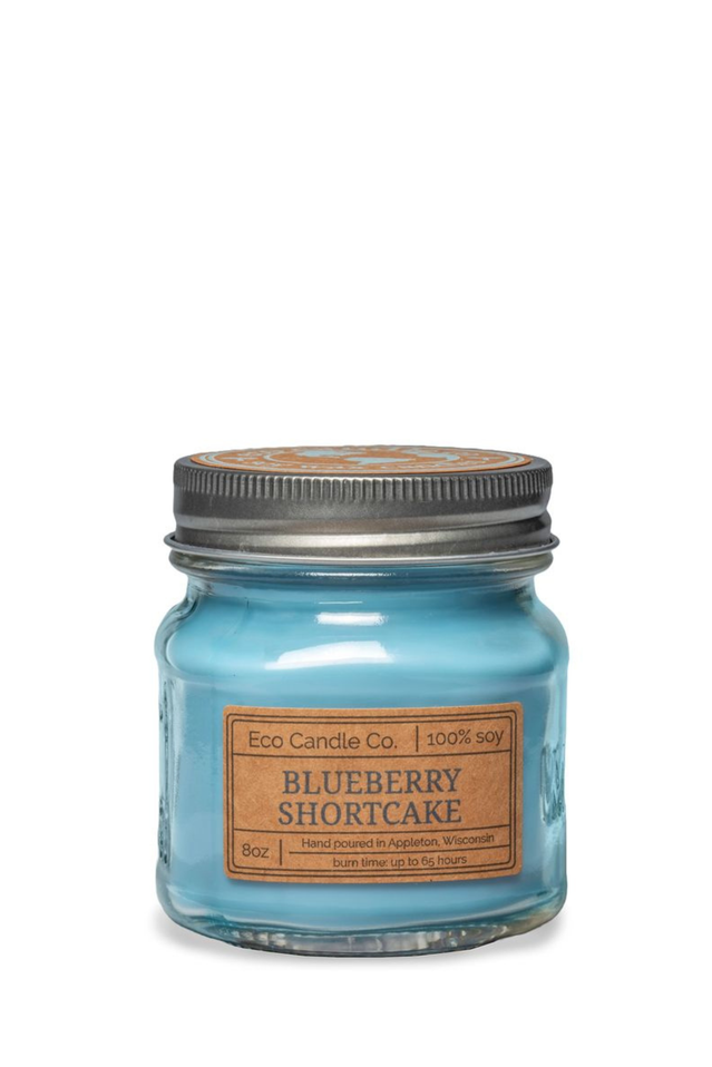 8oz mason BLUEBERRY SHORTCAKE