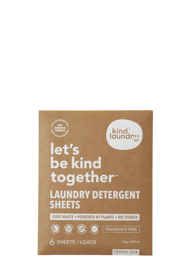 detergent sheets travel size FRAGRANCE FREE