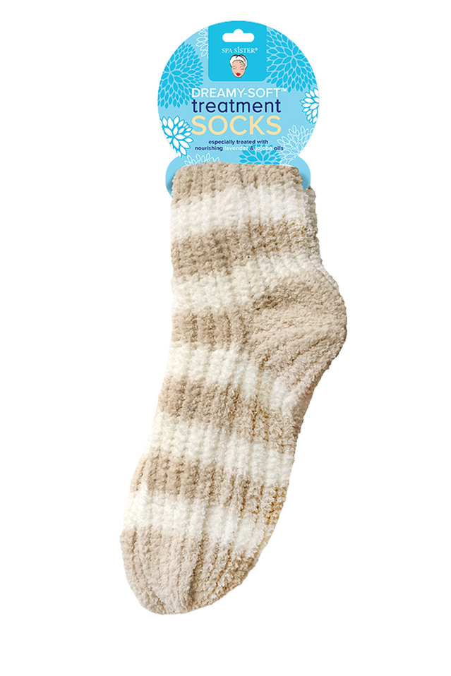 treatment spa socks STRIPED OATMEAL