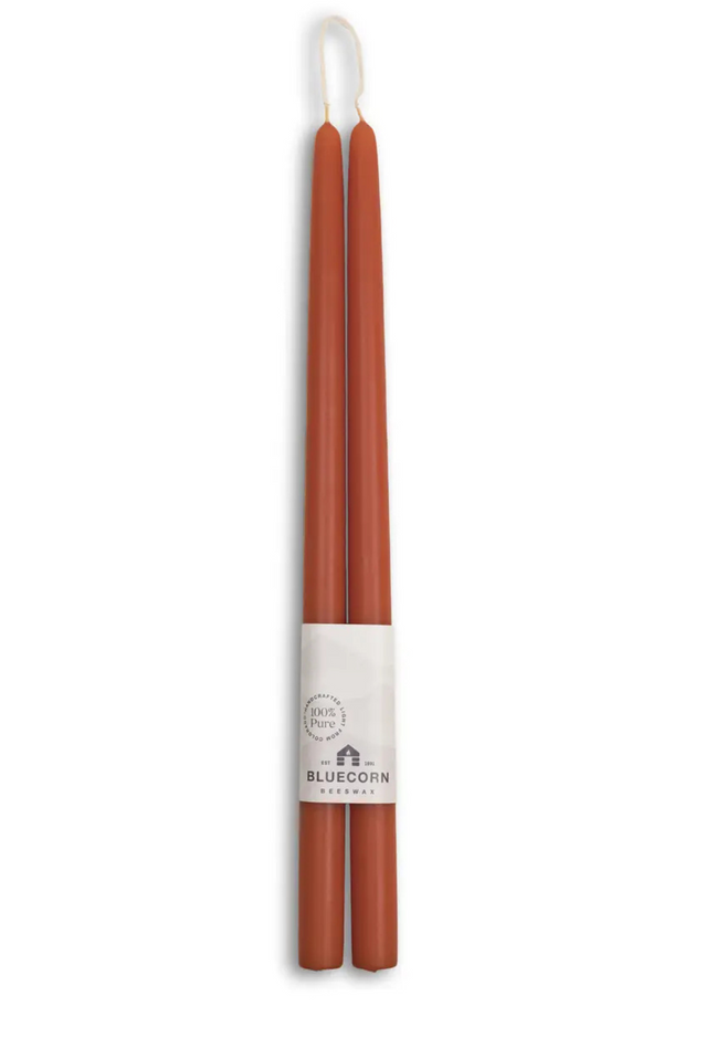 beeswax tapers 16" TERRACOTTA
