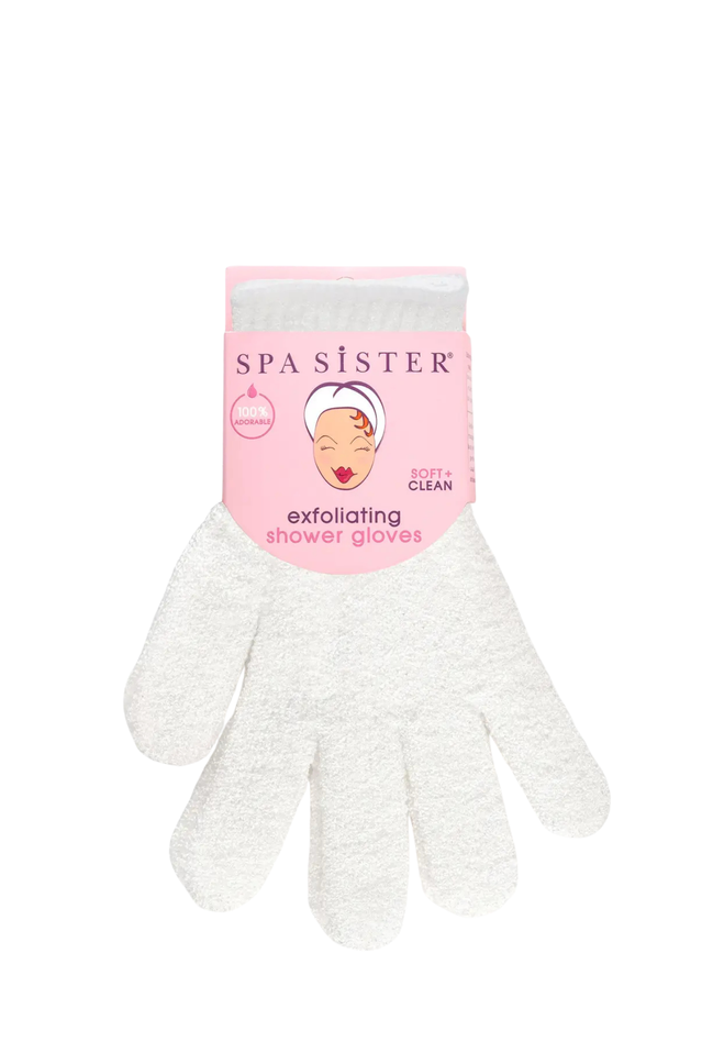shower gloves White