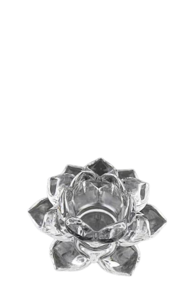 tea light holder LOTUS GLASS