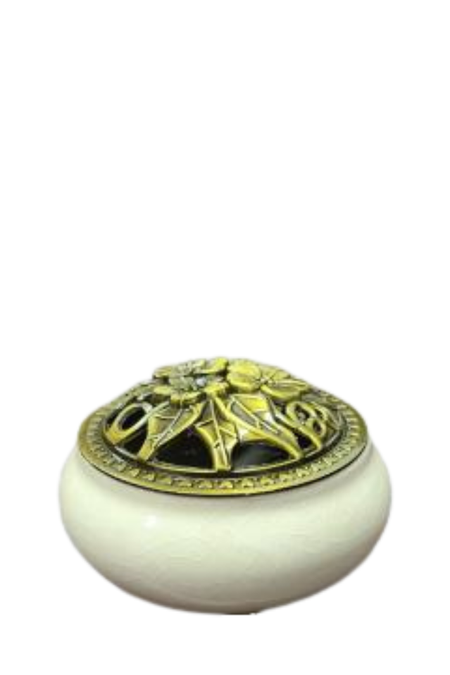incense burner WHITE CERAMIC INCENSE BURNER BOWL