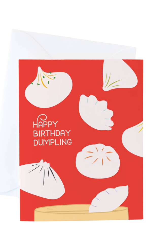 graphic anthology card DUMPLING BIRTHDAY