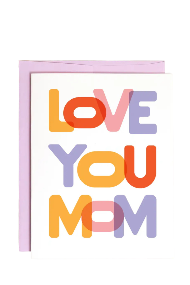 graphic anthology card LOVE YOU MOM