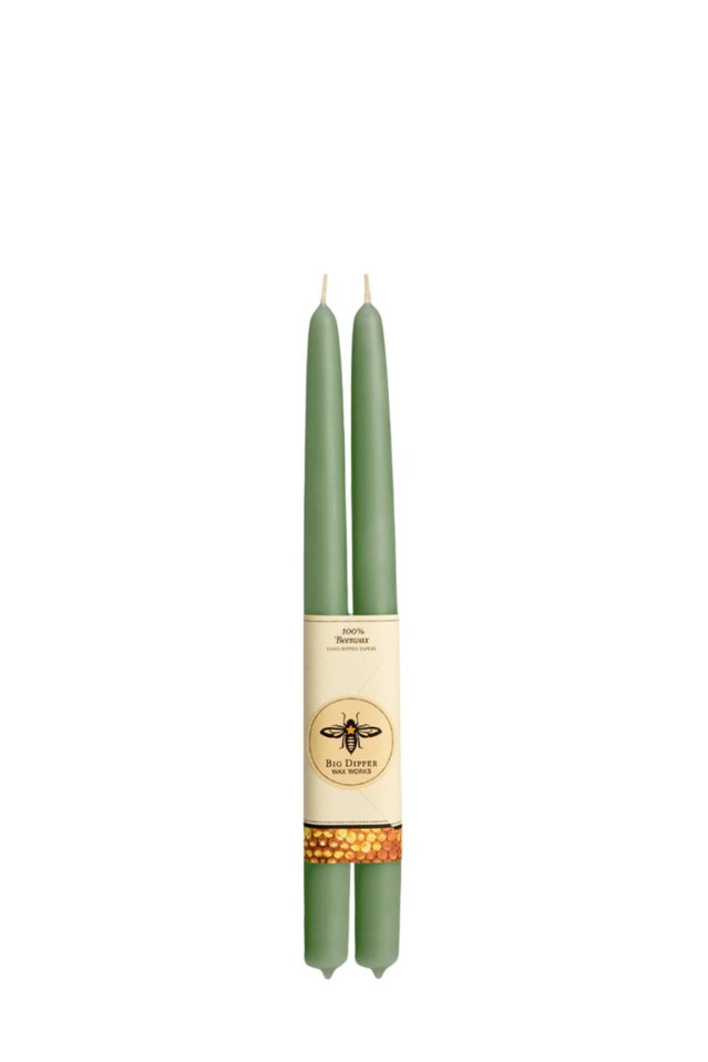 beeswax tapers 12" SAGE BD
