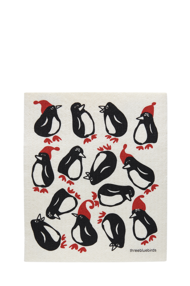 swedish dishcloth MERRY PENGUINS