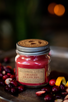 8oz mason CRUSHED CRANBERRY