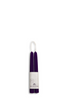 beeswax tapers 8" EGGPLANT