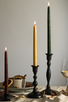 beeswax tapers 12" MOSS