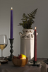 beeswax tapers 16" EGGPLANT