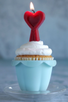 beeswax birthday candle HEART