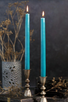 beeswax tapers 12" SKY BLUE BD