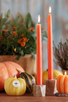 beeswax tapers 12" PUMPKIN BD