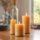 beeswax pillar 6" EGGPLANT BD