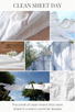 CLEAN SHEET DAY scent description: The smell of clean linens that were dried in a warm, summer breeze.