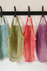 string bag SHORT CORAL ROSE