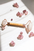 bamboo facial roller ROSE QUARTZ