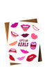 top hat card LET'S GO GIRLS