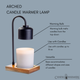 candle warmer ARCHED BLACK & WOOD