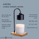 candle warmer ARCHED BLACK & WOOD
