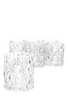 candle holder MULTIFACETED CLEAR