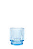 candle holder RIBBED GLASS DUSTY BLUE