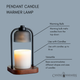 candle warmer BLACK PENDANT