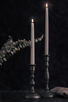beeswax tapers 16" DOVE GRAY