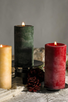 beeswax pillar 6" DOVE GRAY