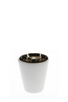 candle holder WHITE/GOLD TALL
