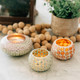 candle holder CHAMAKANA GREEN & PINK